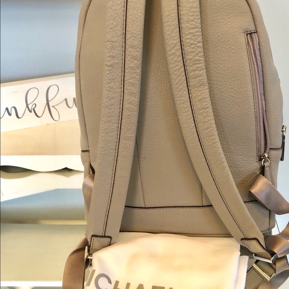 Michael Kors Pearl Grey Leather Backpack - Picture 3 of 7